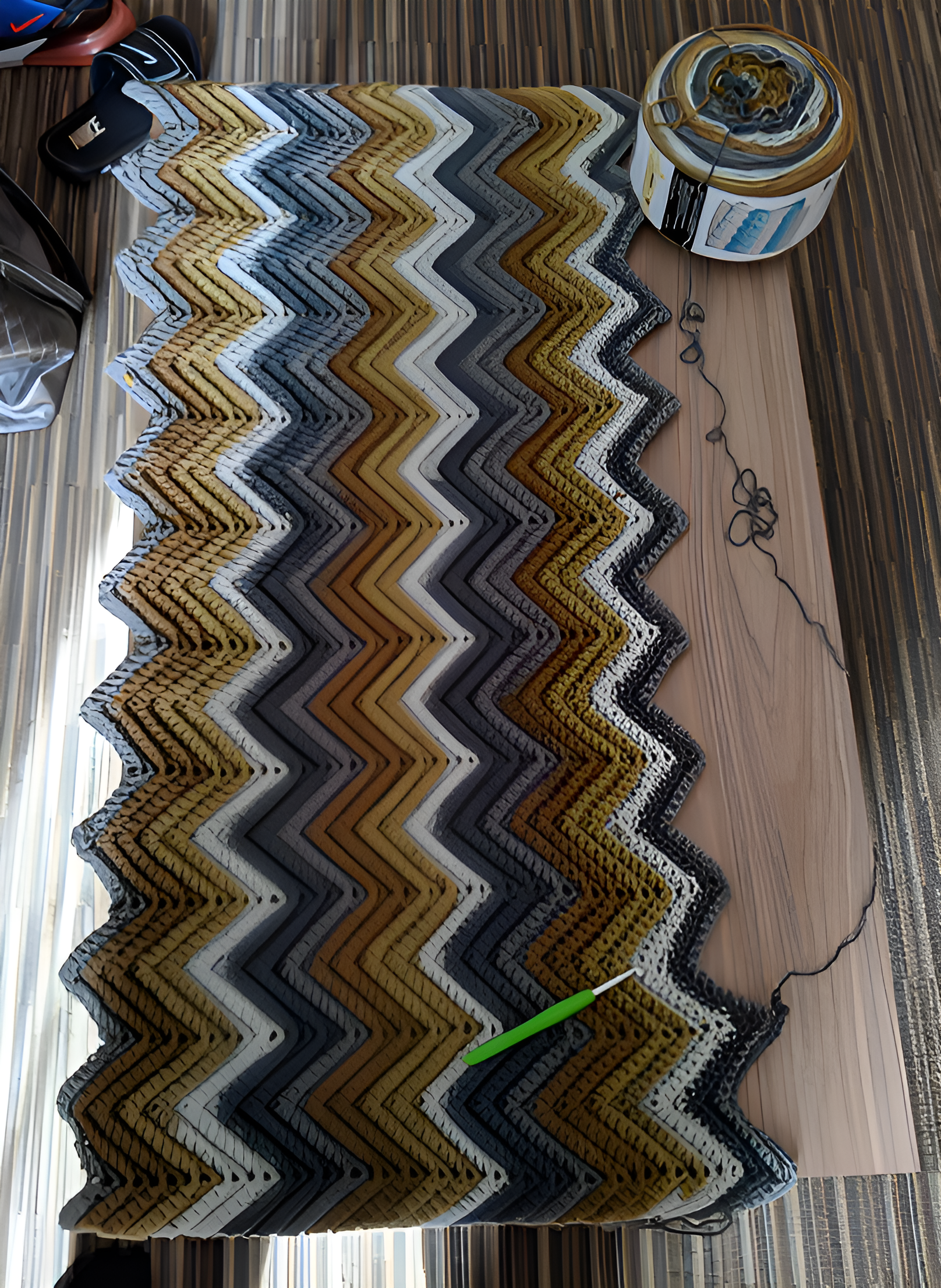 Easy Crochet Chevron Blanket